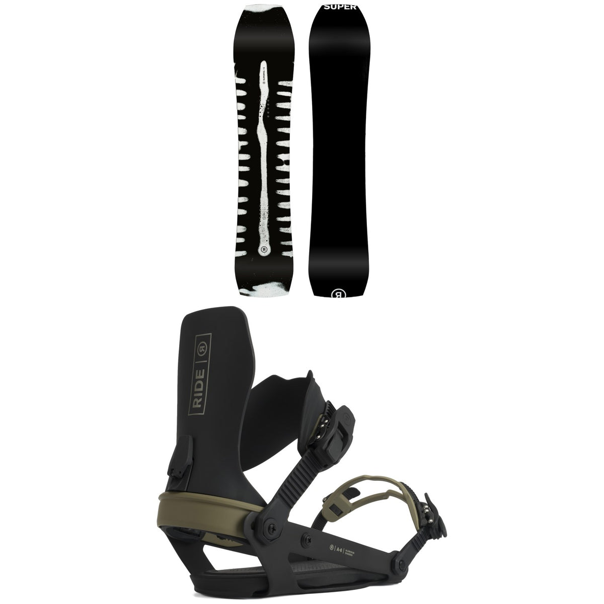 Ride Superpig Snowboard + A-6 Snowboard Bindings 2022