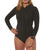 Sisstrevolution Summer Seas Long Sleeve Cheeky Spring Suit - Women's Solid Black