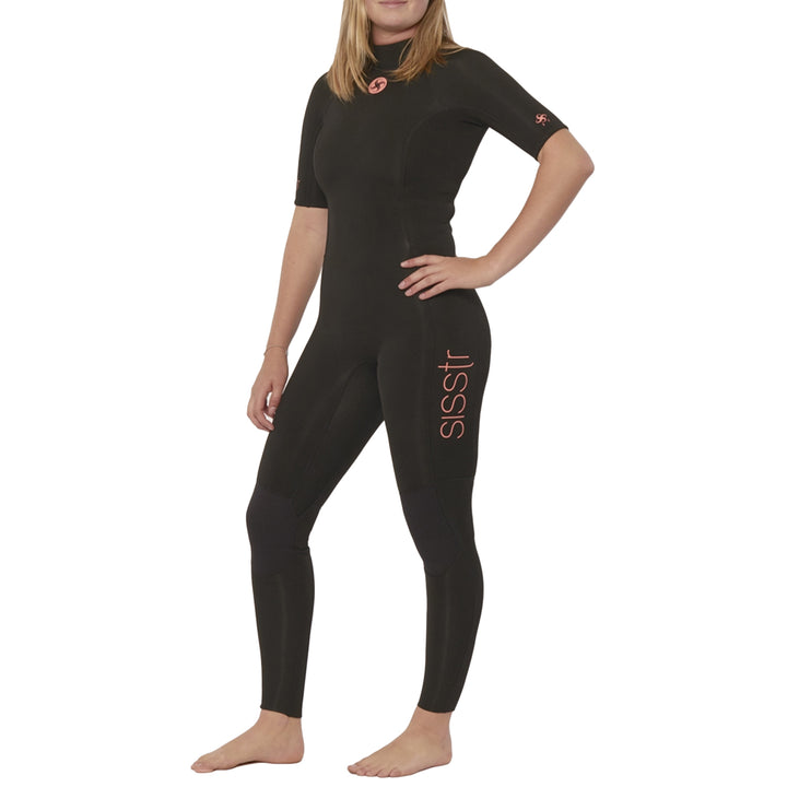 Sisstrevolution 7 Seas Short Sleeve Spring Suit - Women's Solid Black