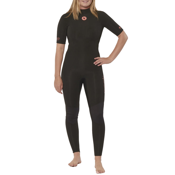 Sisstrevolution 7 Seas Short Sleeve Spring Suit - Women's Solid Black
