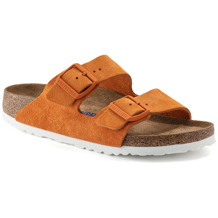 Birkenstock Arizona Suede Soft Footbed Sandals - Women's Russet Orange
