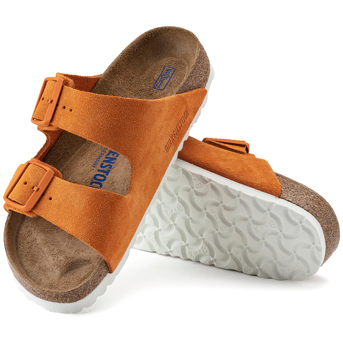 Birkenstock Arizona Suede Soft Footbed Sandals - Women's Russet Orange