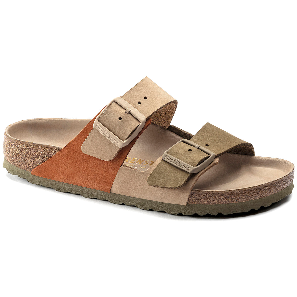 Birkenstock Arizona Split Hex Nubuck Sandals - Men's Sandcastle/Faded Khaki