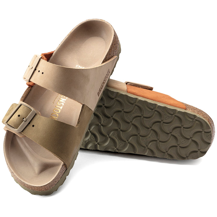 Birkenstock Arizona Split Hex Nubuck Sandals - Men's Sandcastle/Faded Khaki