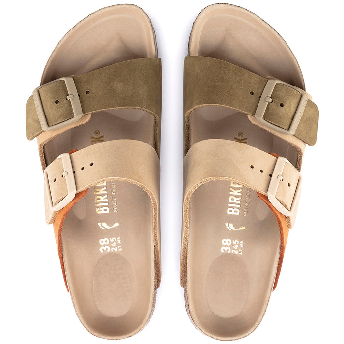 Birkenstock Arizona Split Hex Nubuck Sandals - Men's Sandcastle/Faded Khaki