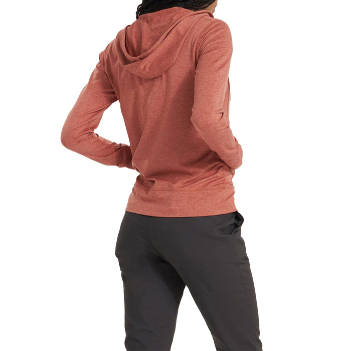 Vuori Halo Performance Zip Hoodie - Women's Cinnamon Heather