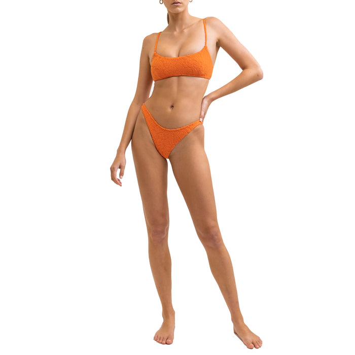 Rhythm Paisley Crop Top - Women's Dusty Orange