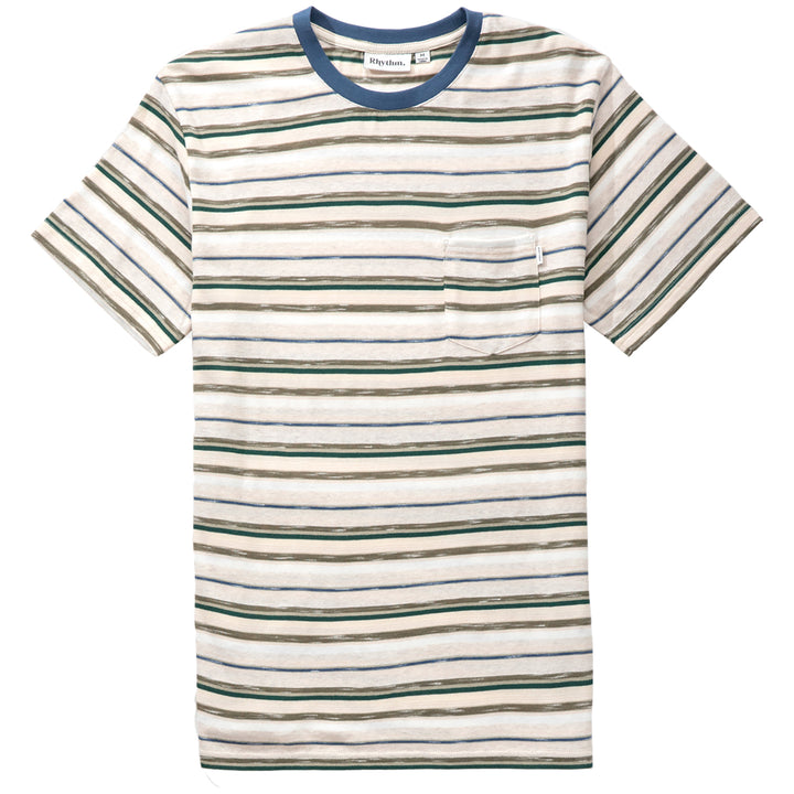 Rhythm Everday Stripe T-Shirt - Men's Natural