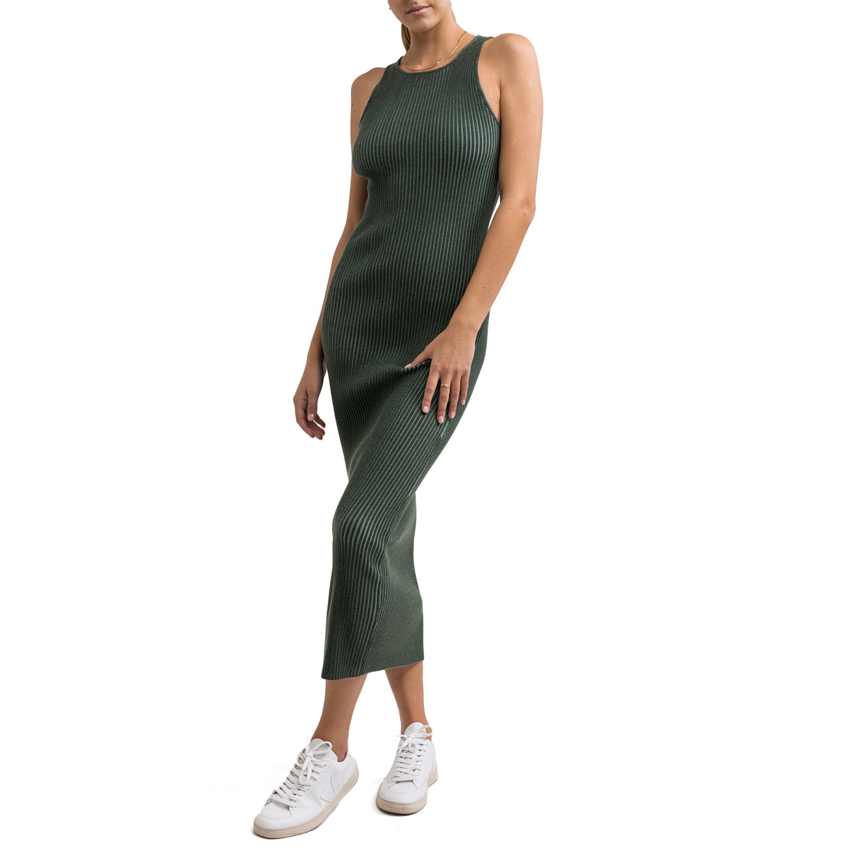 Rhythm Olina Knit Midi Dress - Women's Marine Green