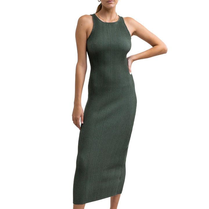 Rhythm Olina Knit Midi Dress - Women's Marine Green