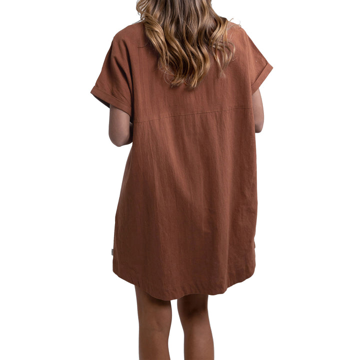 Rhythm Classic Linen Shirt Dress - Women's Baked Clay