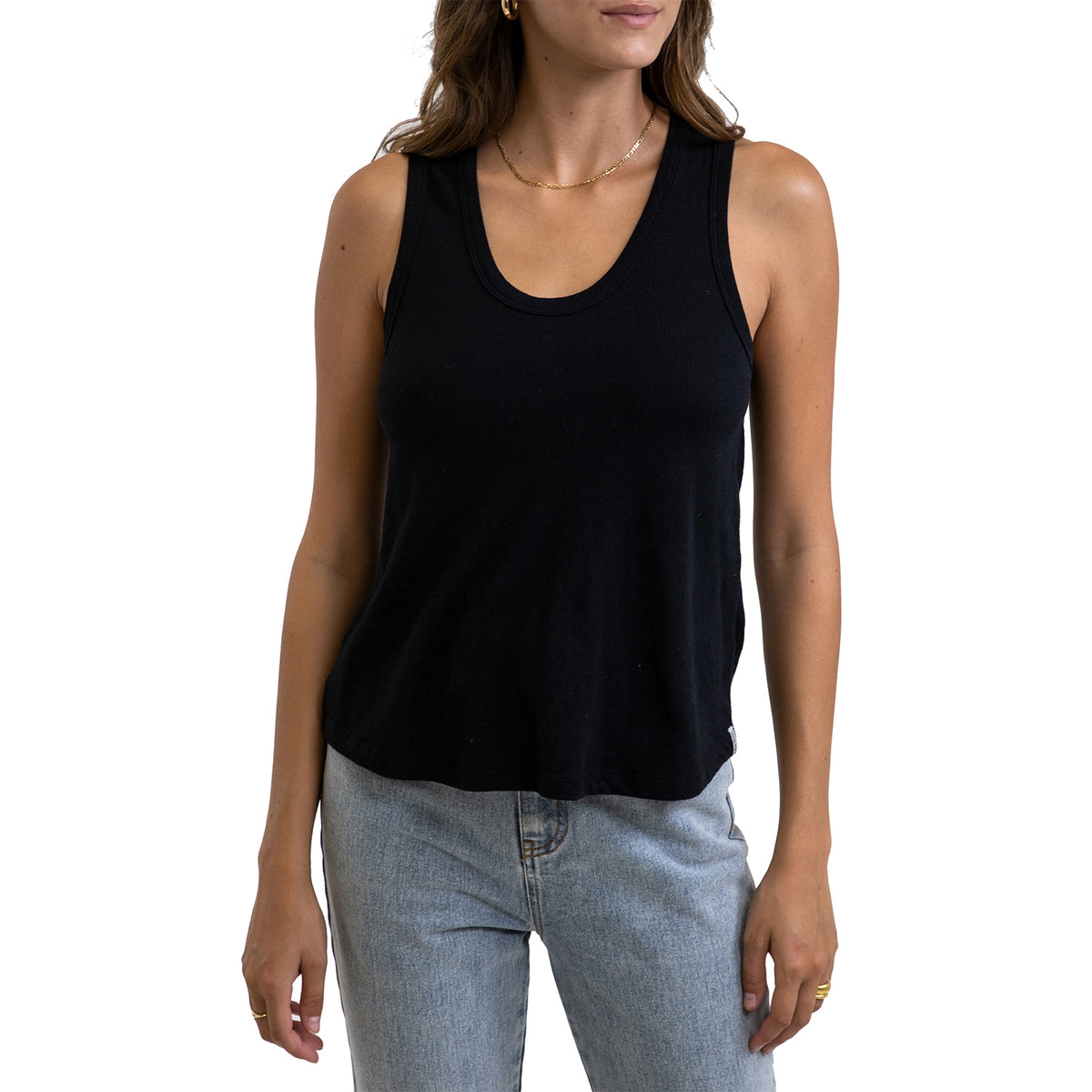 Rhythm Classic Scoop Tank Top - Women's Black