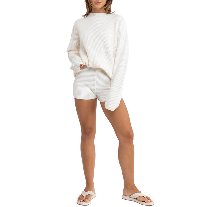 Rhythm Classic Knit Jumper Shirt - Women's Cream