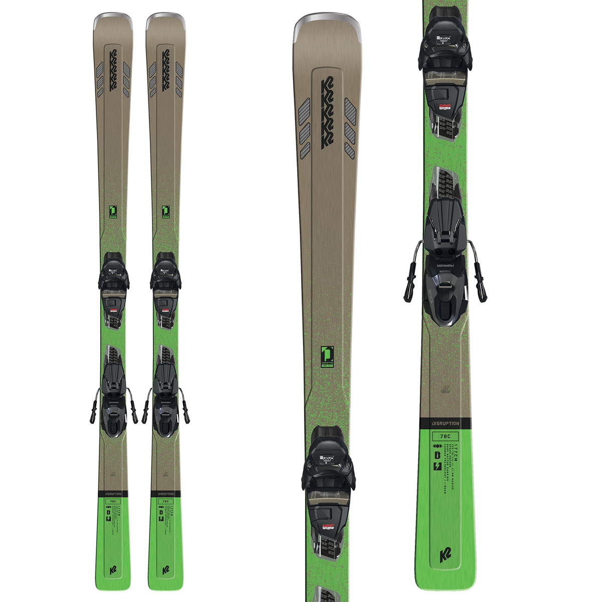 K2 Disruption 78C Skis + M3 11 Compact Quikclik Bindings 2023