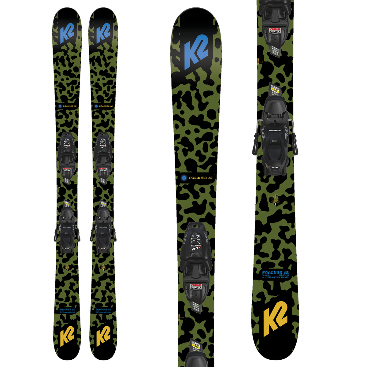 K2 Poacher Jr Skis + FDT 4.5 Bindings - Toddlers' 2023