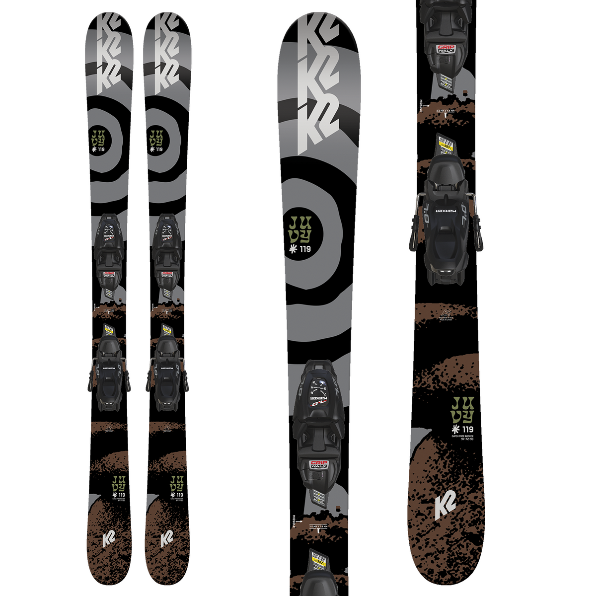 K2 Juvy Skis + FDT 4.5 Bindings - Toddlers' 2023