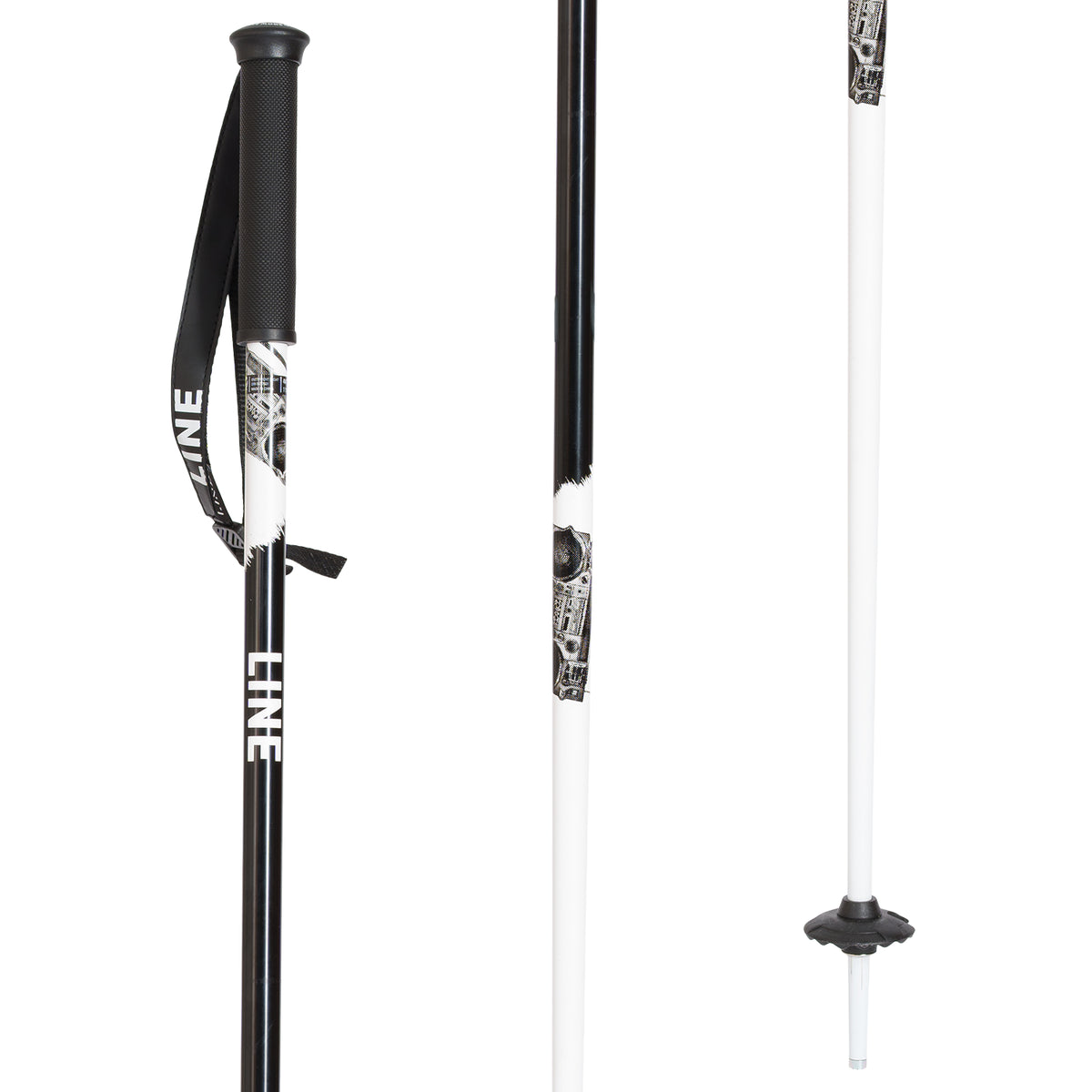 Line Skis Tac Ski Poles 2023 Black White