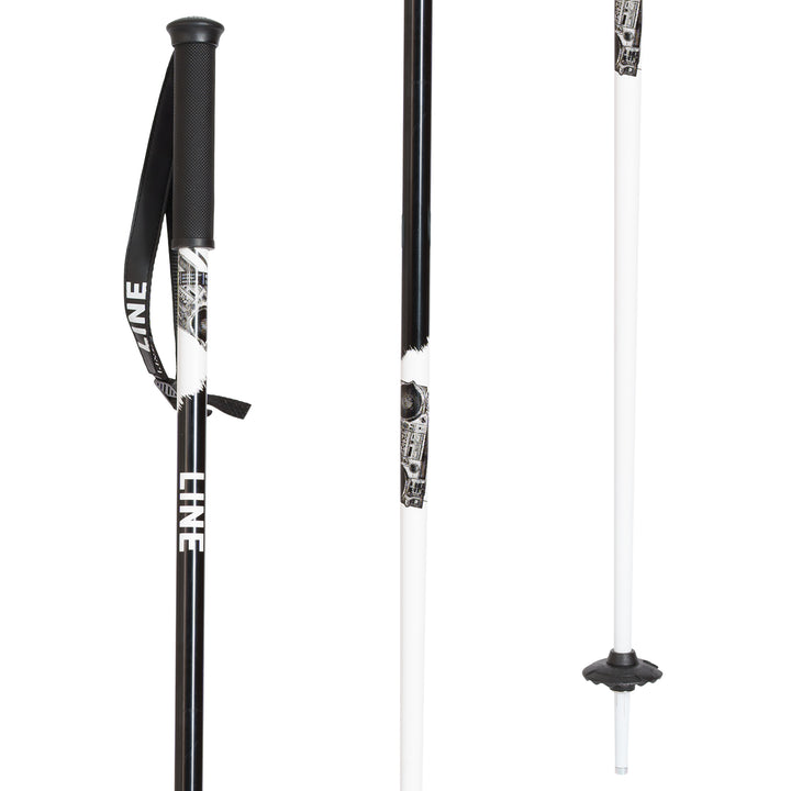 Line Skis Tac Ski Poles 2023 Black White