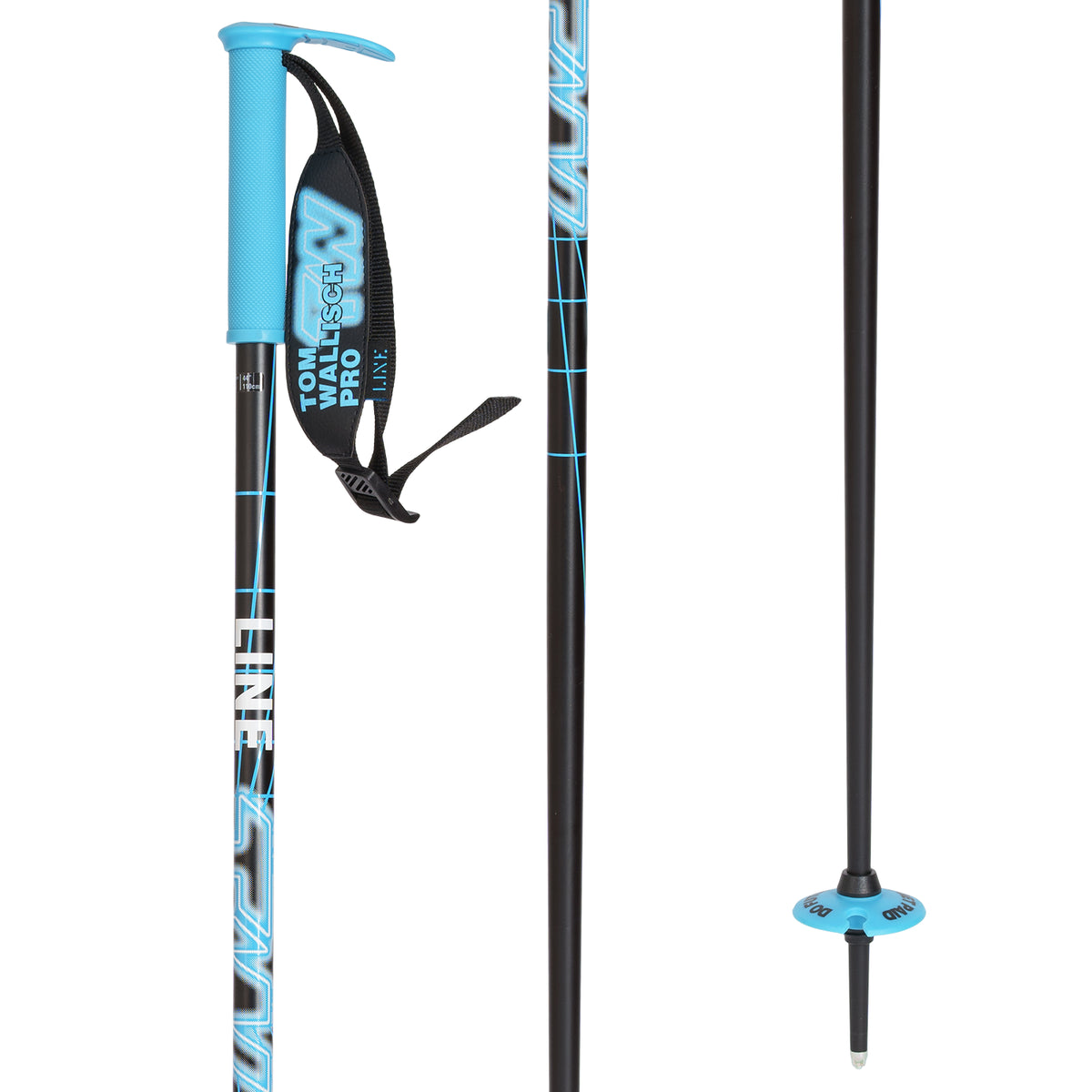 Line Skis Wallischtick Ski Poles 2023 Neon Blue