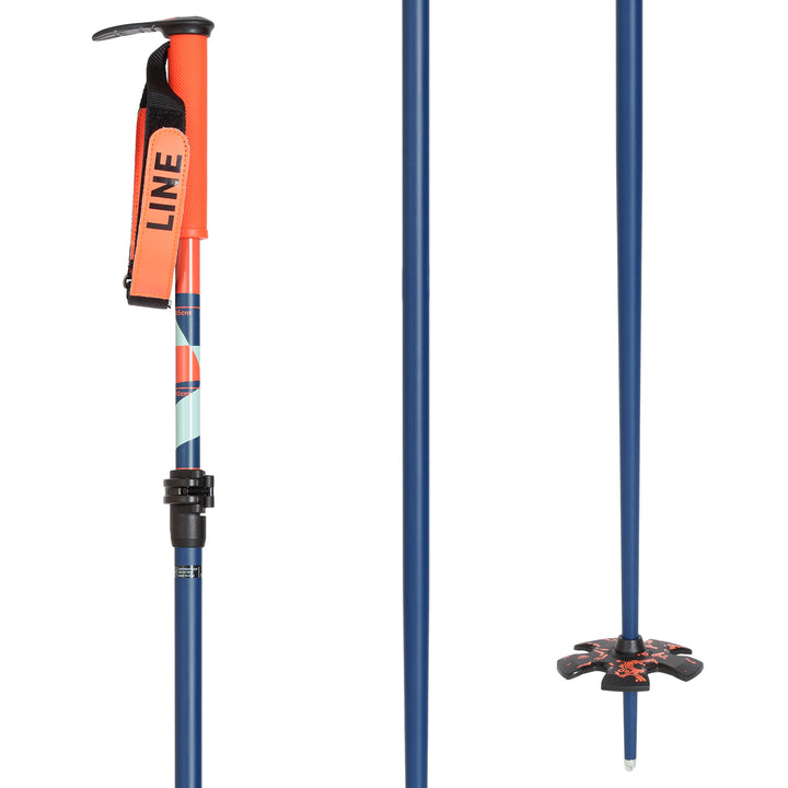 Line Skis Paintbrush Adjustable Ski Poles 2023 Navy Blue