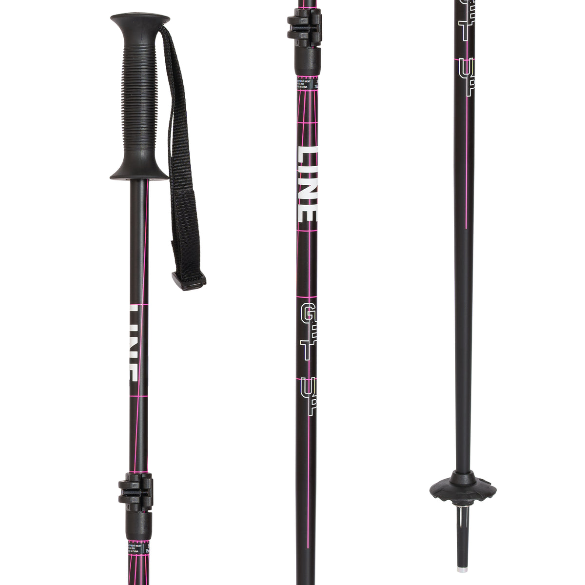 Line Skis Get Up Adjustable Ski Poles - Kids' 2023 Black Pink