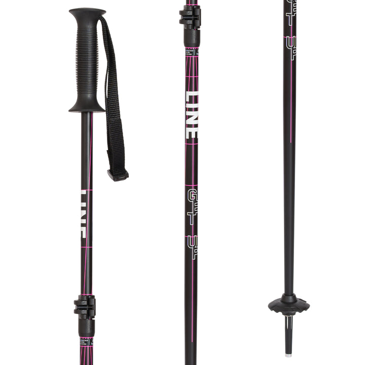 Line Skis Get Up Adjustable Ski Poles - Kids' 2023 Black Pink