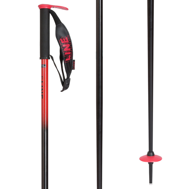 Line Skis Pin Ski Poles 2023 Black Red