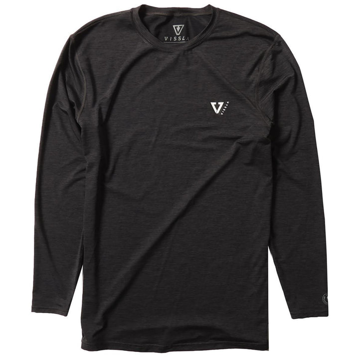 Vissla Twisted Eco Long Sleeve Surf Shirt Black Heather