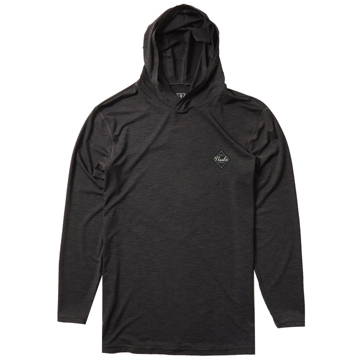 Vissla Twisted Eco Hooded Long Sleeve Surf Shirt Black Heather