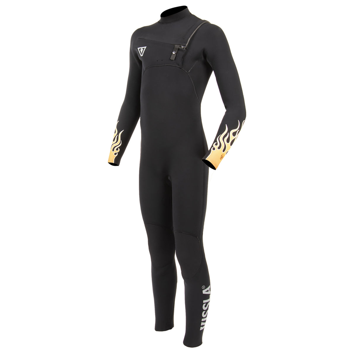 Vissla 3/2 High Seas Fire Chest Zip Wetsuit - Boys' Black