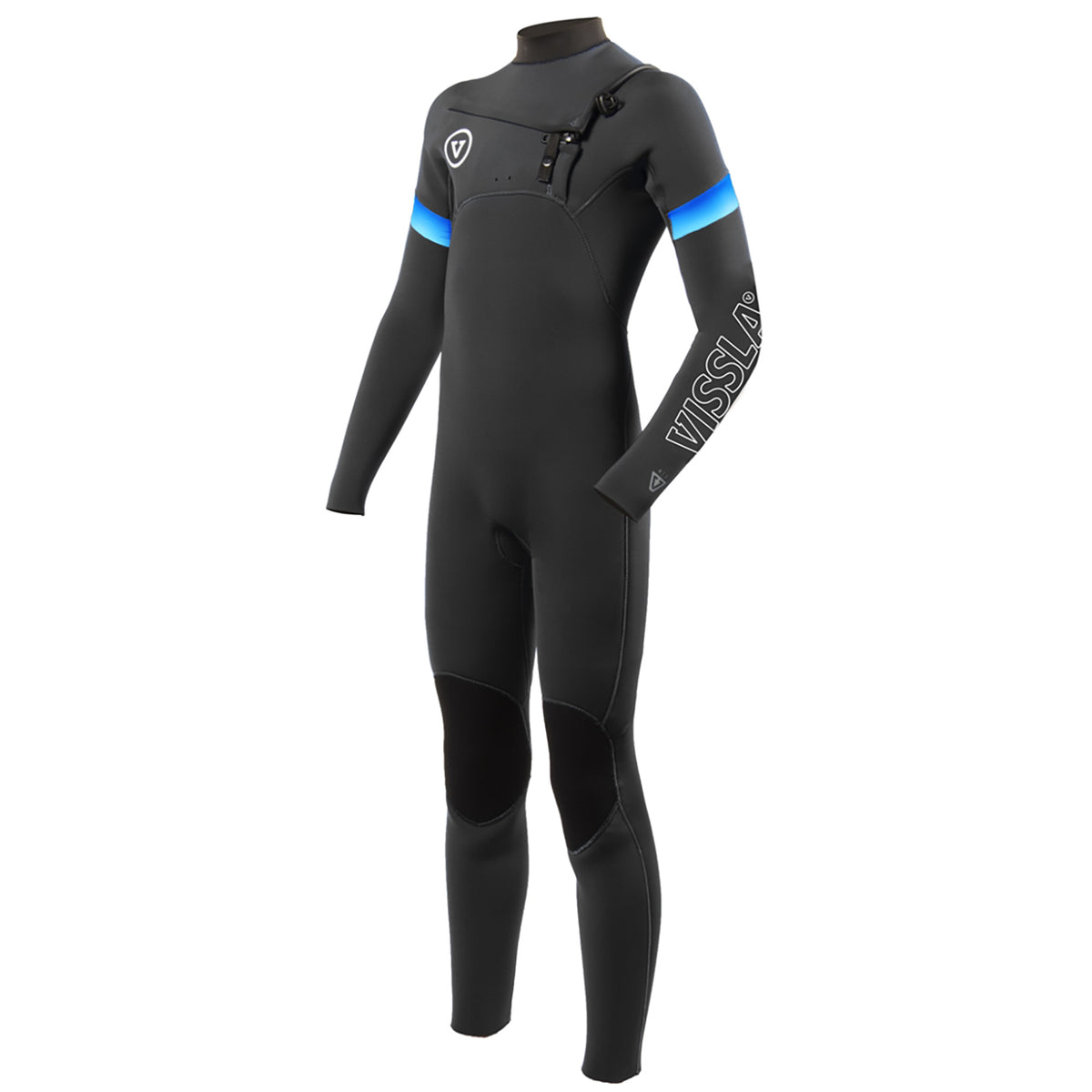 Vissla 4/3 7 Seas Raditude Chest Zip Wetsuit - Boys' Black 2