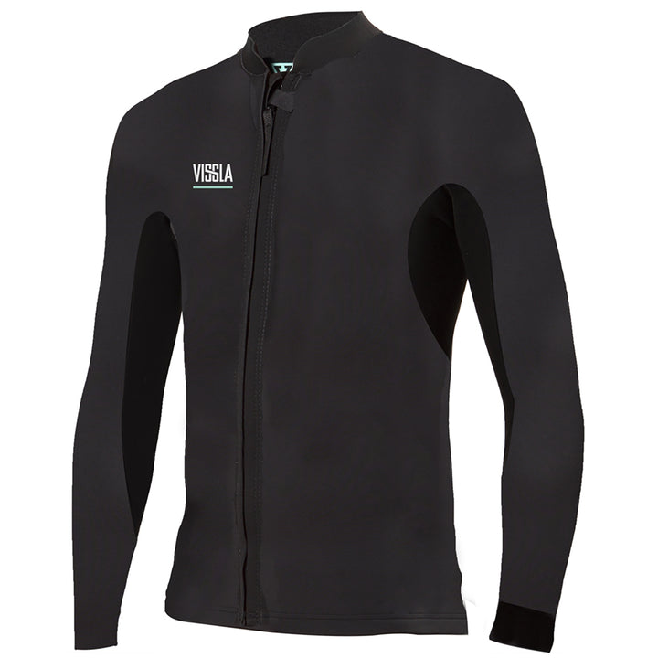 Vissla 2mm North Seas Front Zip Jacket Black