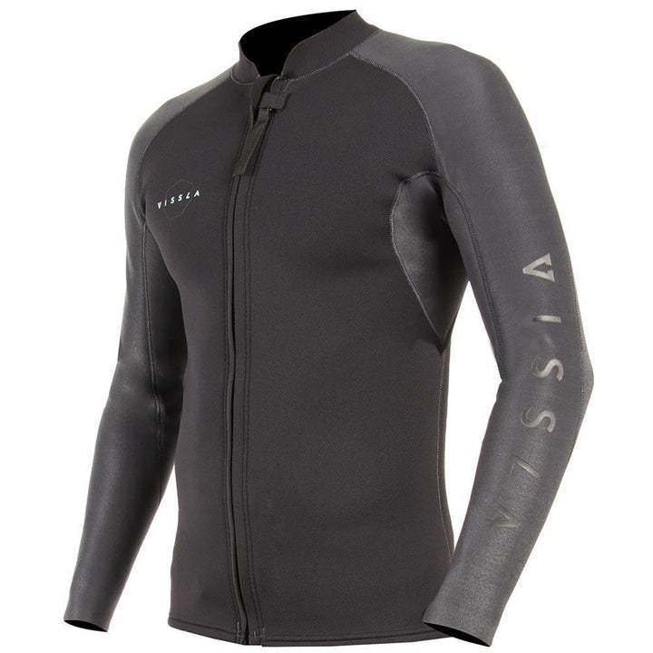 Vissla 2mm High Seas Front Zip Long-Sleeve Jacket Charcoal