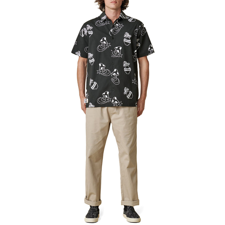 Globe Underground Holiday Short-Sleeve Shirt - Men's Black