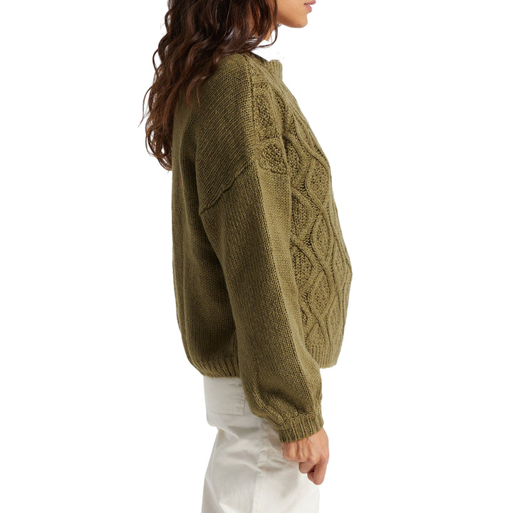 Brixton Sheffield Sweater - Women's Military Olive