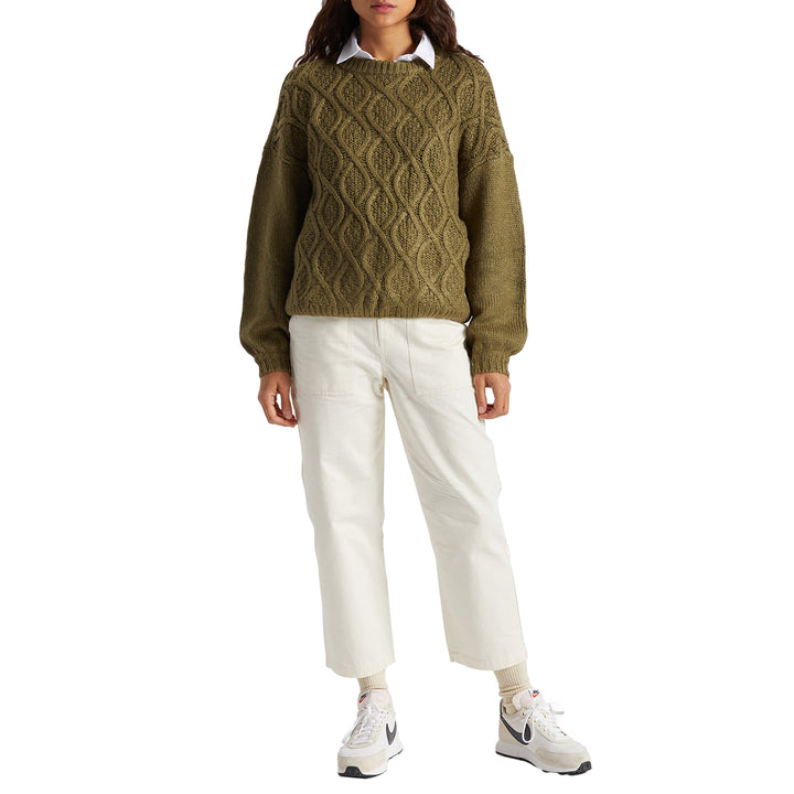Brixton Sheffield Sweater - Women's Military Olive