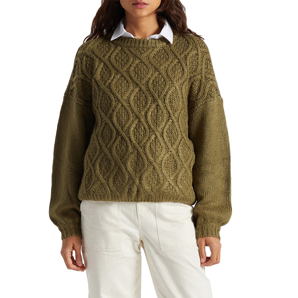 Brixton Sheffield Sweater - Women's Military Olive