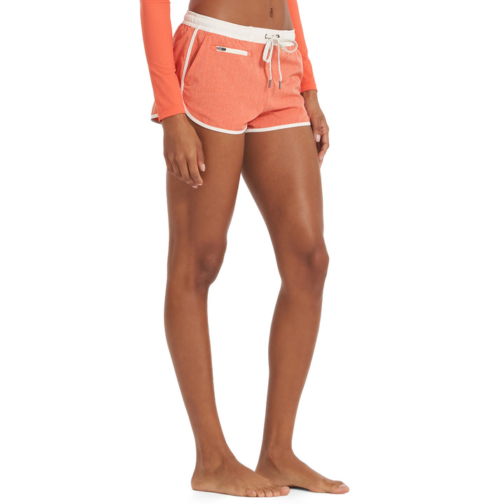 Vuori Tavi Shorts - Women's Grapefruit Linen Texture