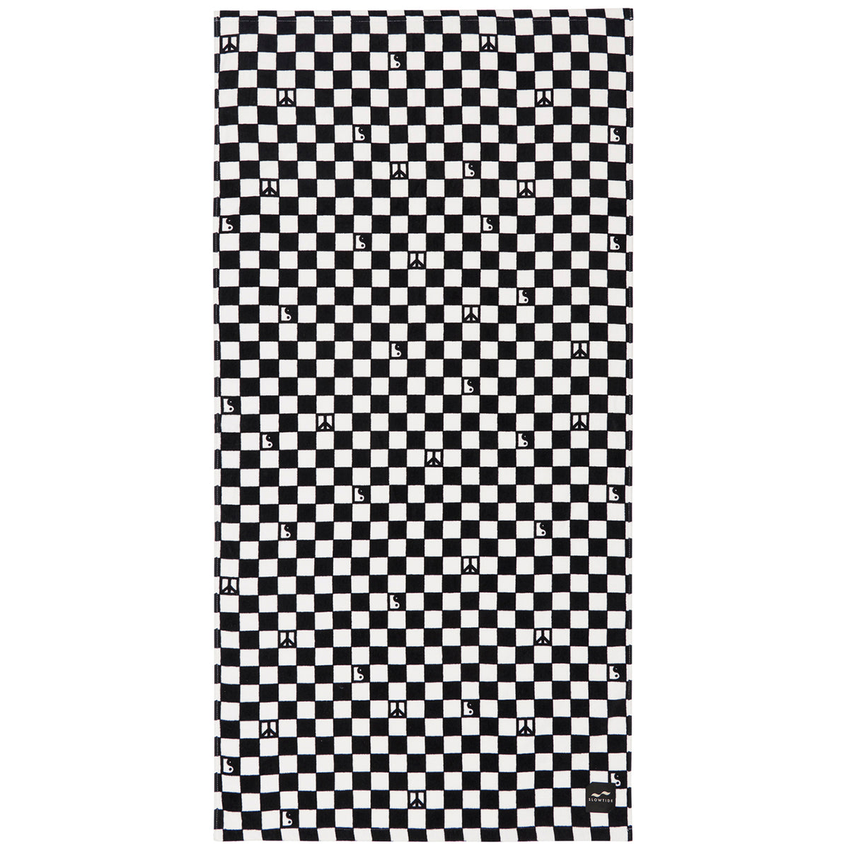 Slowtide Check Turn Towel White