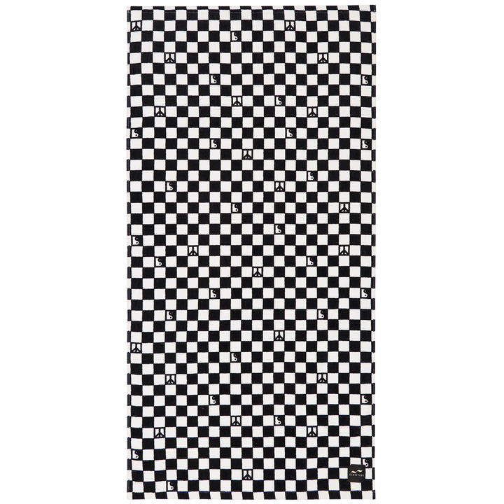 Slowtide Check Turn Towel White