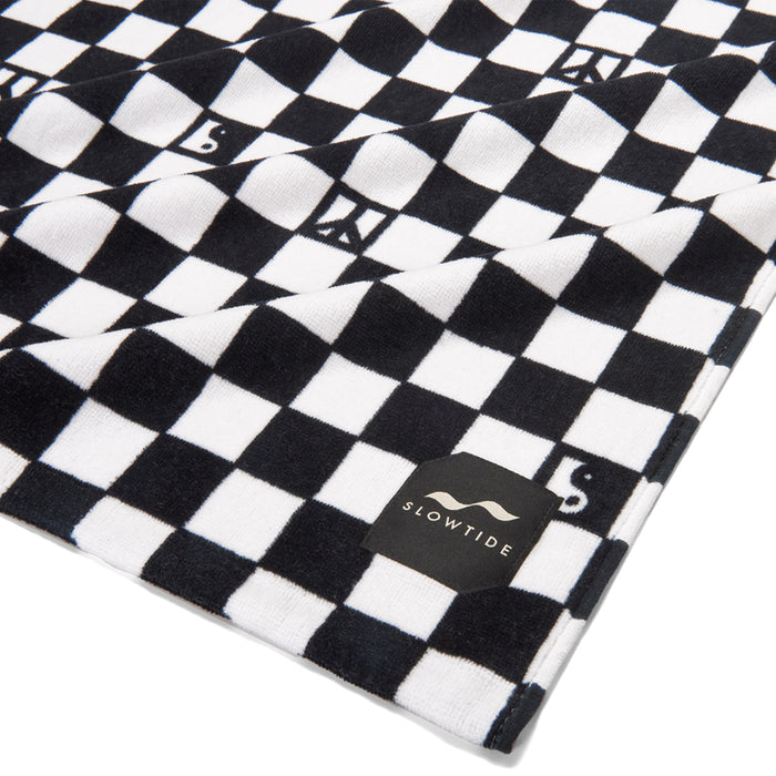 Slowtide Check Turn Towel White