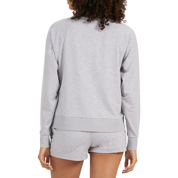Vuori Long-Sleeve Halo Crew - Women's Pale Grey Heather