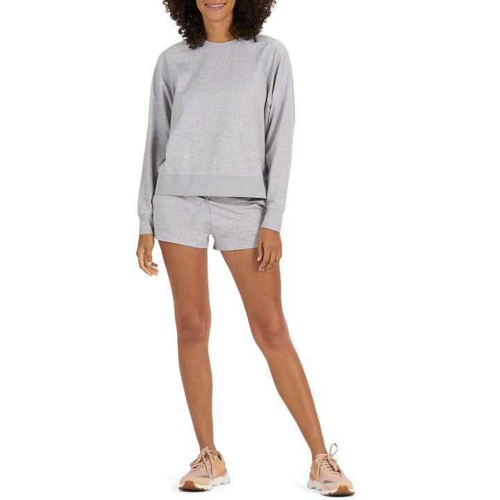 Vuori Long-Sleeve Halo Crew - Women's Pale Grey Heather