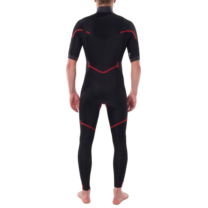 Rip Curl 2/2 Dawn Patrol Performance Chest Zip Short Sleeve Wetsuit Black