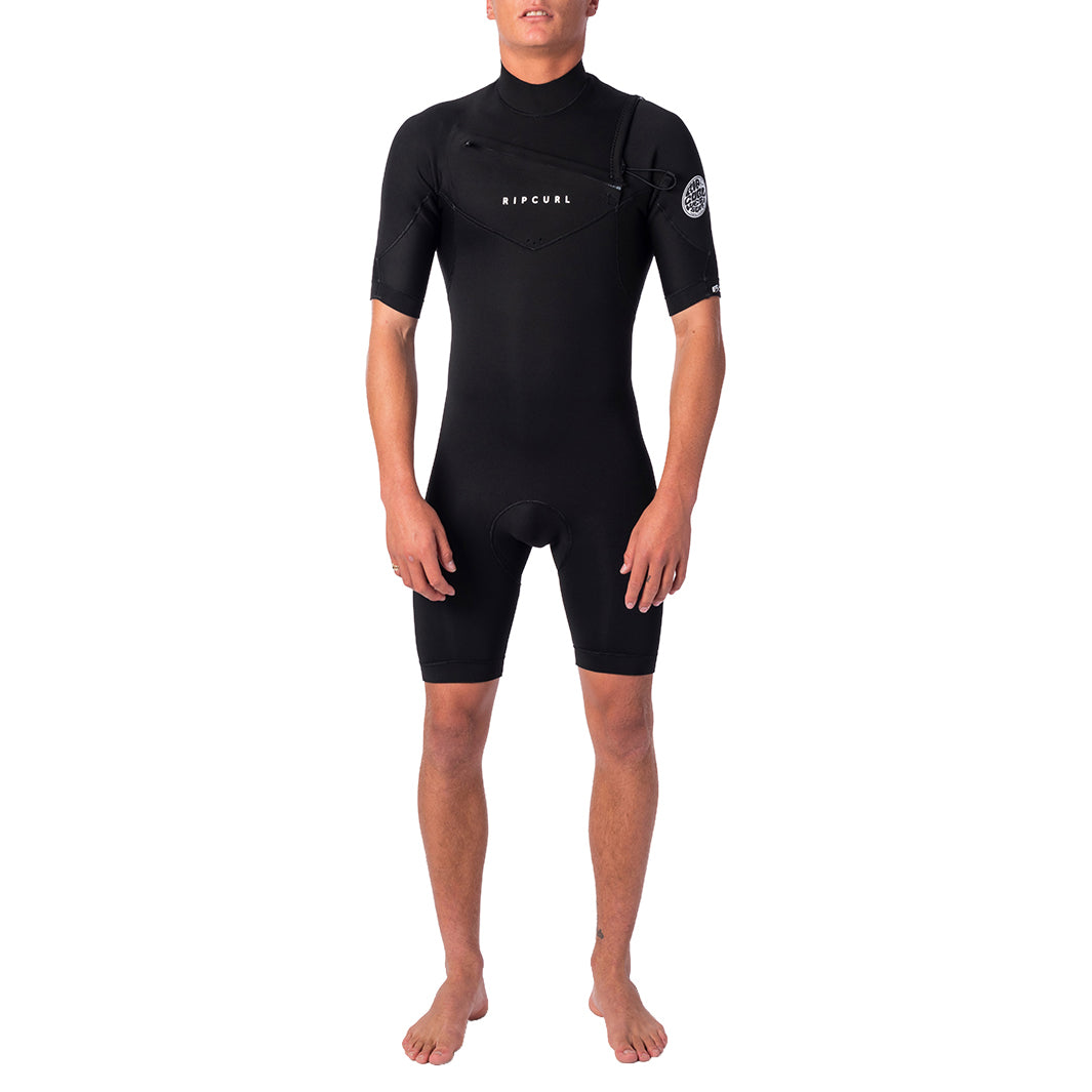 Rip Curl 2/2 Dawn Patrol Chest Zip Spring Suit Black