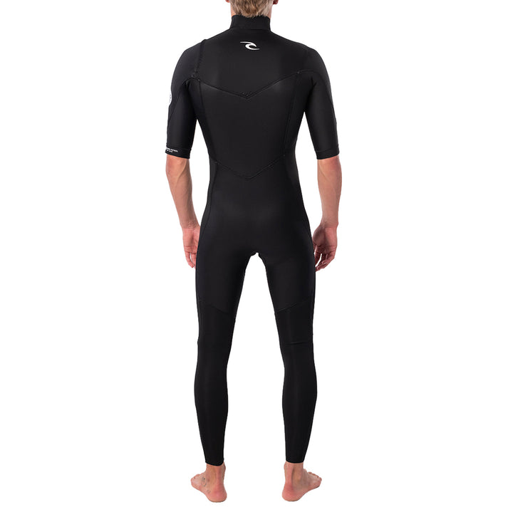 Rip Curl 2/2 Dawn Patrol Performance Chest Zip Short Sleeve Wetsuit Black