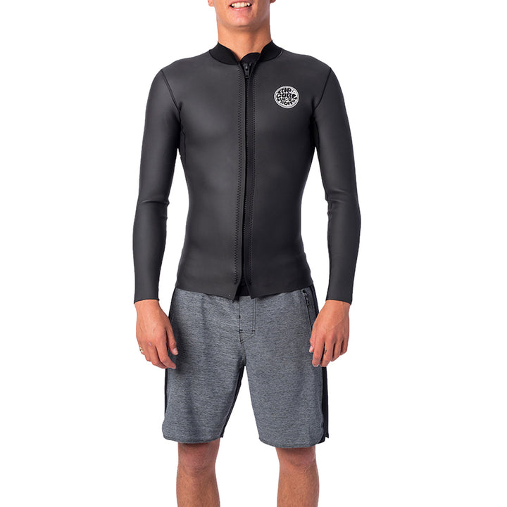 Rip Curl 1.5mm Dawn Patrol Long Sleeve Front Zip Jacket Black
