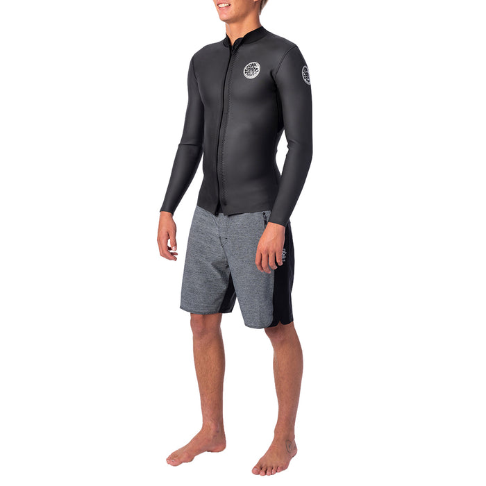 Rip Curl 1.5mm Dawn Patrol Long Sleeve Front Zip Jacket Black
