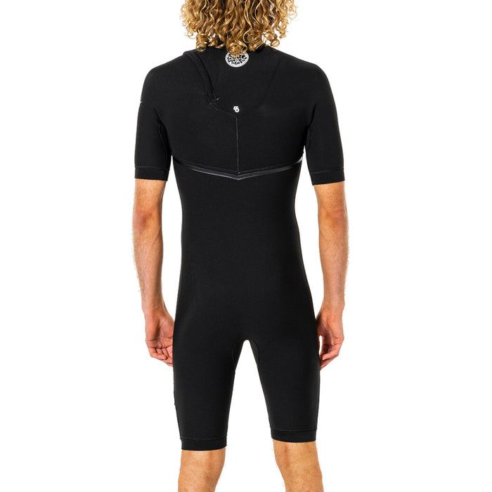 Rip Curl 2/2 E Bomb Zipper Free Short Sleeve Spring Suit Black