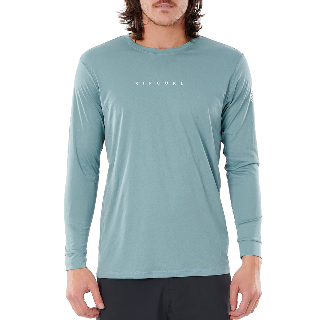 Rip Curl Dawn Patrol Long Sleeve UV Rashguard Mid Blue Marle